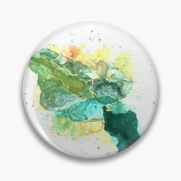 Item preview, Abstract  Alcohol Ink and Glitter- Greens designed and sold by KathrynEades.