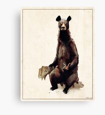 Informed bear Canvas Print