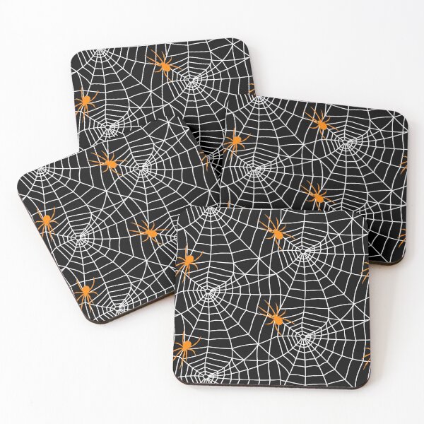 Item preview, Spider webs - orange spiders designed and sold by littlearrow.