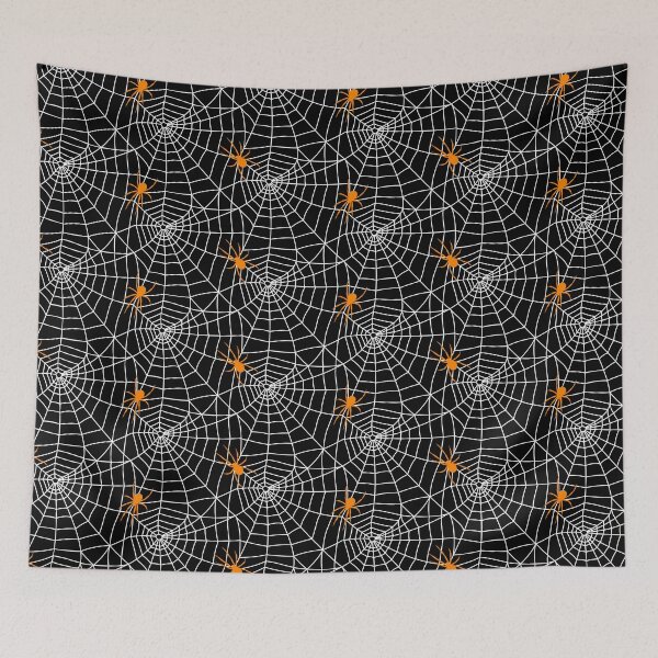 Item preview, Spider webs - orange spiders designed and sold by littlearrow.