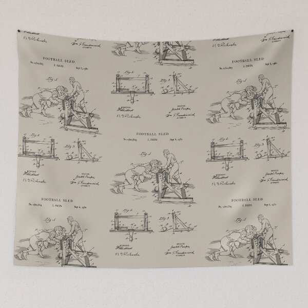 Item preview, Patent Blueprint Art American Football Training Sled designed and sold by MadebyDesign.