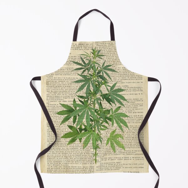 Item preview, Botanical print, on old book page - cannabis designed and sold by Red Witch Art.