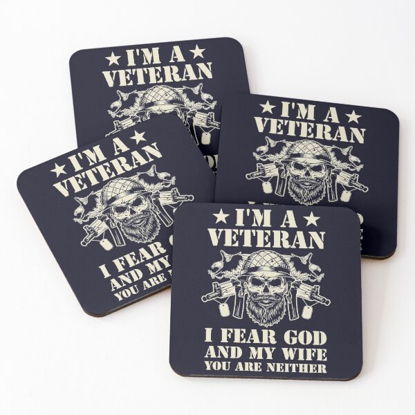 Item preview, I'm a Veteran I fear god and my wife you are neither designed and sold by mmos.