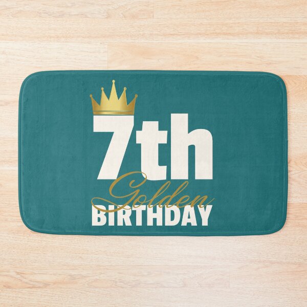 Item preview, Kids 7th Golden Birthday Year Age Crown print designed and sold by doodabobs.