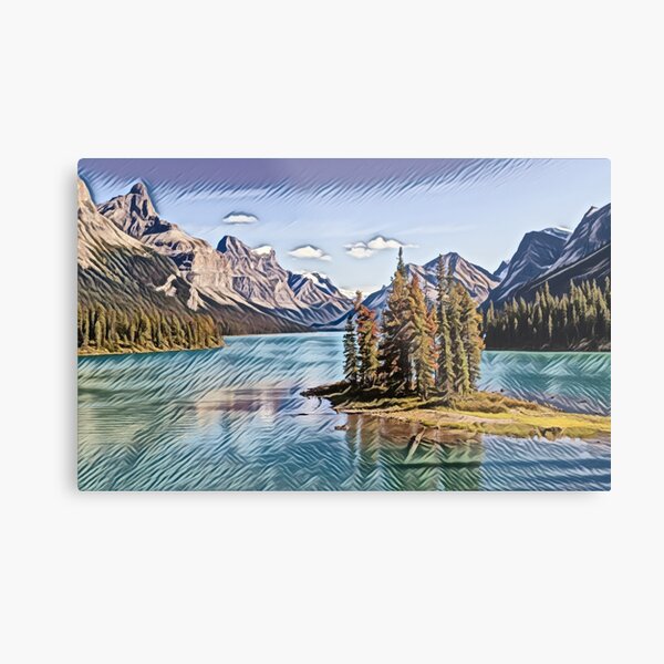 Spirit Island- Jasper National Park, Canada Metal Print