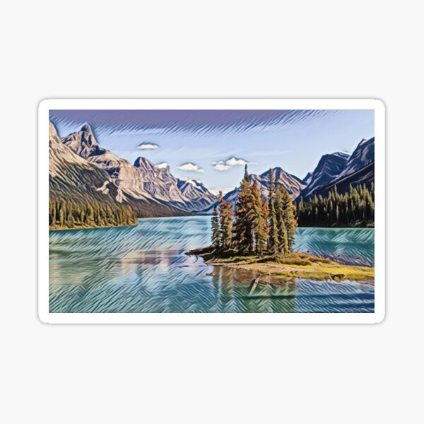 Spirit Island- Jasper National Park, Canada Sticker
