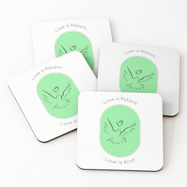 Item preview, Love is Patient. Love is Kind. -green designed and sold by ittybittyowl.