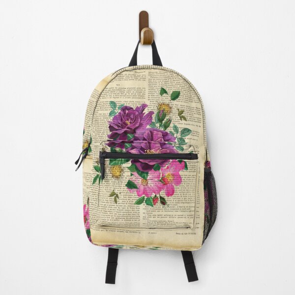 Item preview, Botanical print, on old book page - dog rose designed and sold by Red Witch Art.