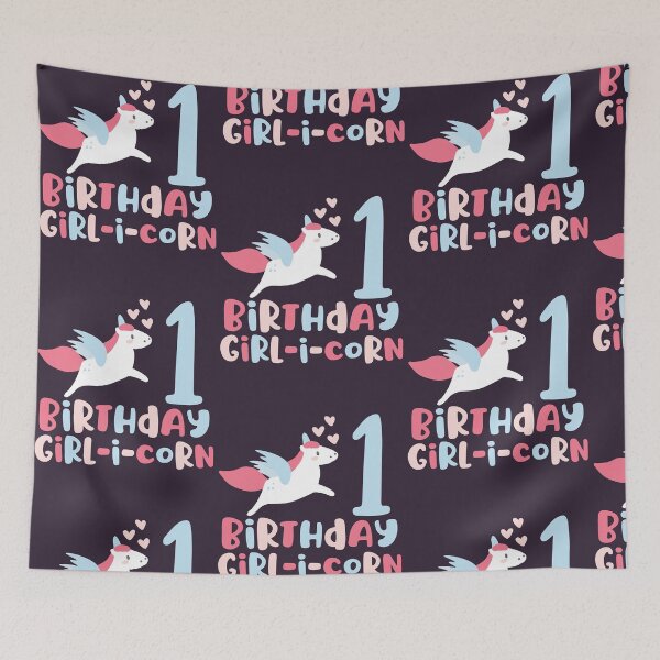 Item preview, Kids Birthday Girl-i-Corn Unicorn Alicorn Lovers Happy 1st Bday product designed and sold by doodabobs.