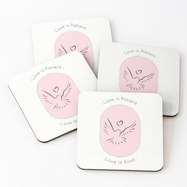 Item preview, Love is Patient. Love is Kind. -pink designed and sold by ittybittyowl.