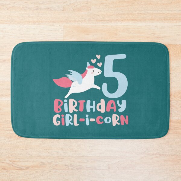 Item preview, Kids Birthday Girl-i-Corn Unicorn Alicorn Lovers Happy 5th Bday product designed and sold by doodabobs.