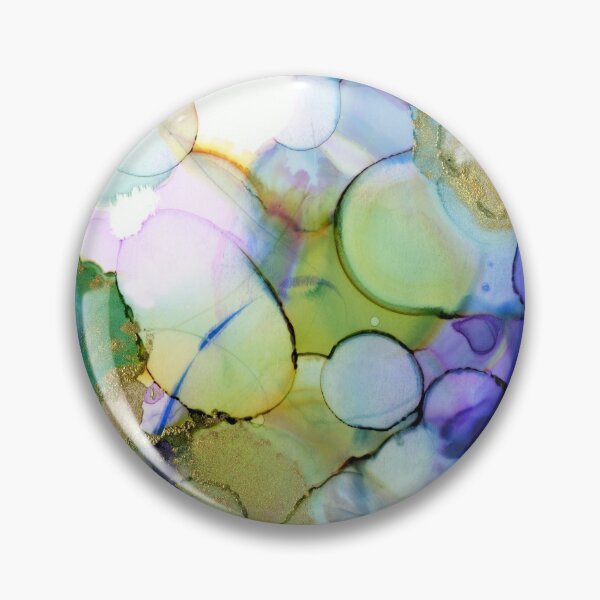 Item preview, Blue green and white abstract ink painting   designed and sold by Sue Zipkin.