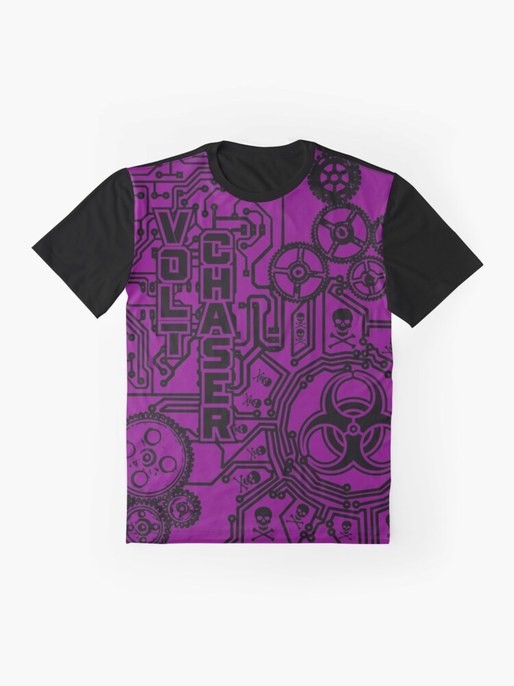 Alternate view of Volt Chaser (purple) Graphic T-Shirt