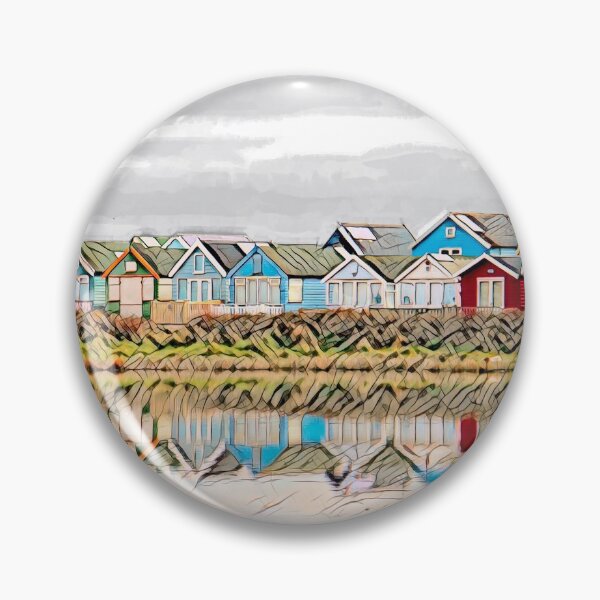 Item preview, Beach Houses, Mudeford Sandbank, UK designed and sold by Marlene Watson-Hall.