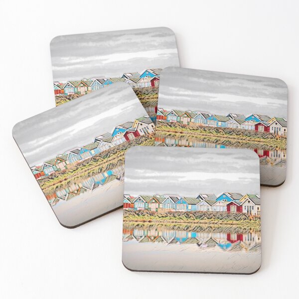 Item preview, Beach Houses, Mudeford Sandbank, UK designed and sold by Marlene Watson-Hall.