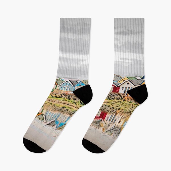Item preview, Beach Houses, Mudeford Sandbank, UK designed and sold by Marlene Watson-Hall.
