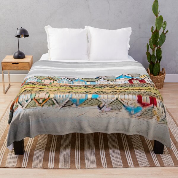 Item preview, Beach Houses, Mudeford Sandbank, UK designed and sold by Marlene Watson-Hall.