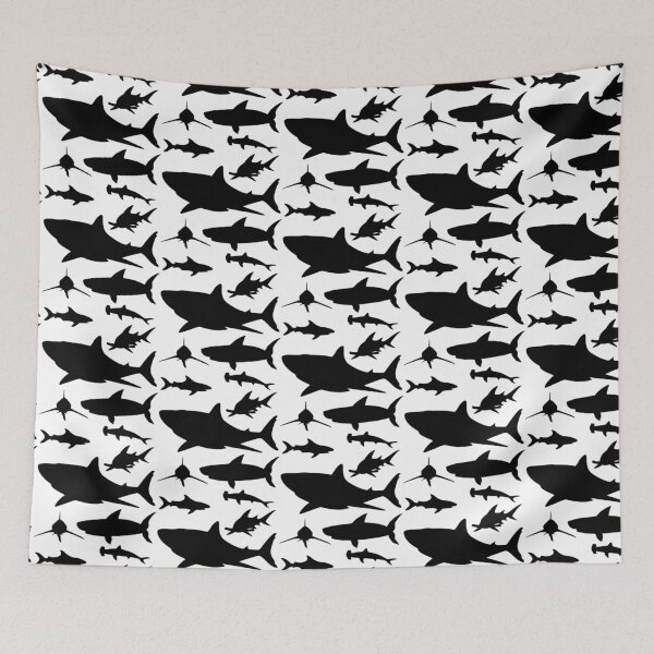 Item preview, shark silhouette 1 designed and sold by GL Digital Artwork .