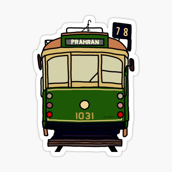 Aperçu de l'œuvre Tramway de Melbourne - n ° 78 jusqu'à Prahran créée et vendue par spiralpaper.