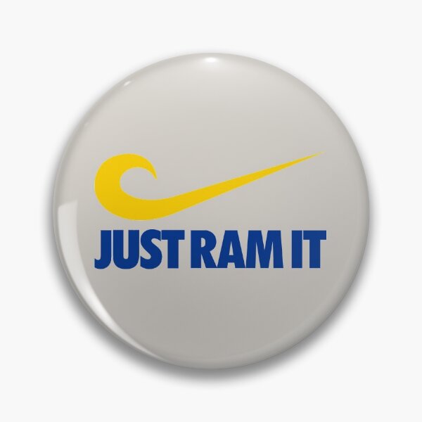 Item preview, Just Ram It - Blue & Yellow on Bone designed and sold by Ramheart.