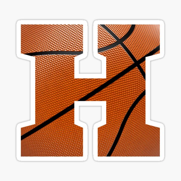 "Personalized Basketball Monogram Initial H" Sticker by TheFamilyVan