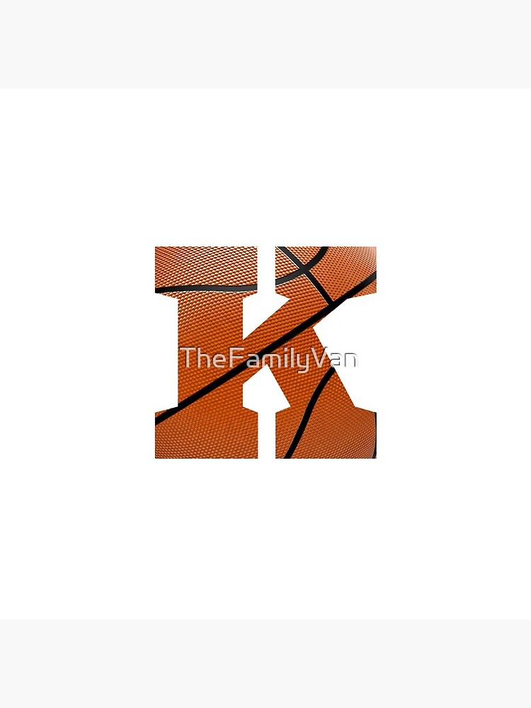 Personalized Basketball Monogram Initial K Pin for Sale by