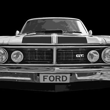 Artwork thumbnail, Ford XY GT Falcon - Black and White by radestilo