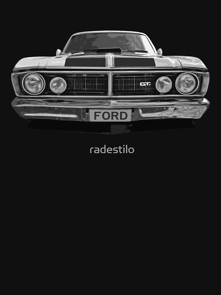 Thumbnail 7 of 7, Essential T-Shirt, Ford XY GT Falcon - Black and White designed and sold by radestilo.