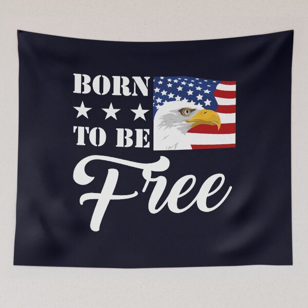 Item preview, Born to be Free American flag Veteran designed and sold by mmos.