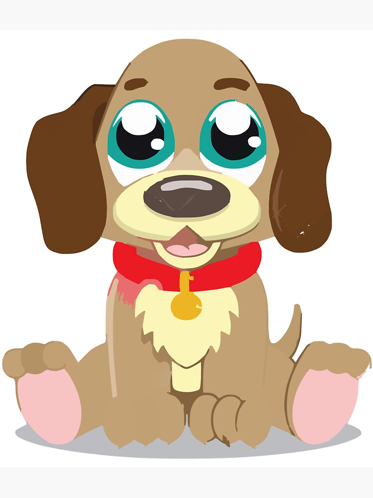 "Cute Big Eye Pet Dog" Sticker for Sale by Sv1402 Redbubble