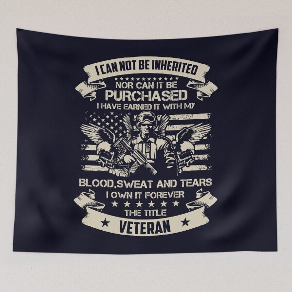 Item preview, Veteran have earned it with my Blood, Sweat and Tears this Title designed and sold by mmos.