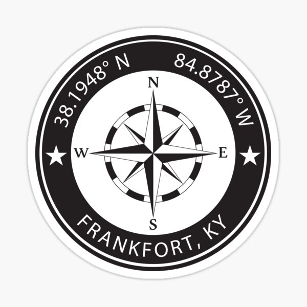 Item preview, Frankfort, Kentucky Geographical Coordinates designed and sold by TeeOhGraphics.