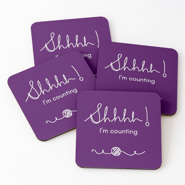 Item preview, Shhh I'm Counting Knitting Crochet Yarn Peaceful Hobby Quirky  designed and sold by ibeargifts.