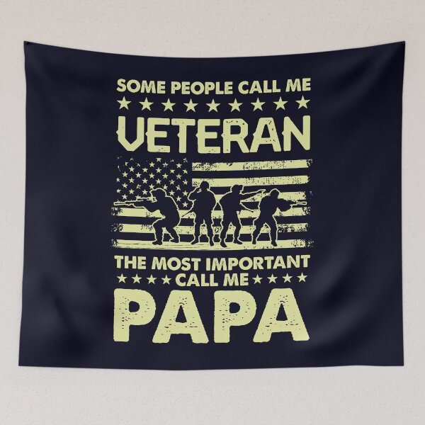 Item preview, Some People Call me Veteran most important call me Papa designed and sold by mmos.