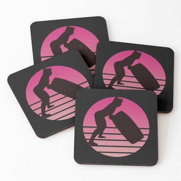 Item preview, retro, female, exercise, lifting, pink, sunset, CrossFit, fitness, workout, cross, motivation, designed and sold by prteacool.