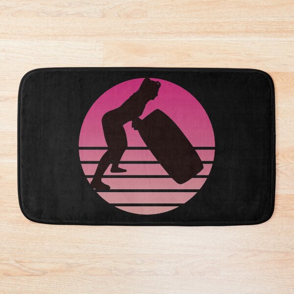 Item preview, retro, female, exercise, lifting, pink, sunset, CrossFit, fitness, workout, cross, motivation, designed and sold by prteacool.