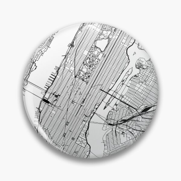 Item preview, Manhatten White Map designed and sold by multiplicitymap.