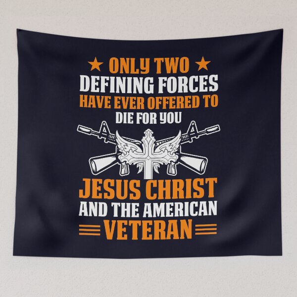 Item preview, Only two forces die for you Jesus Veteran designed and sold by mmos.