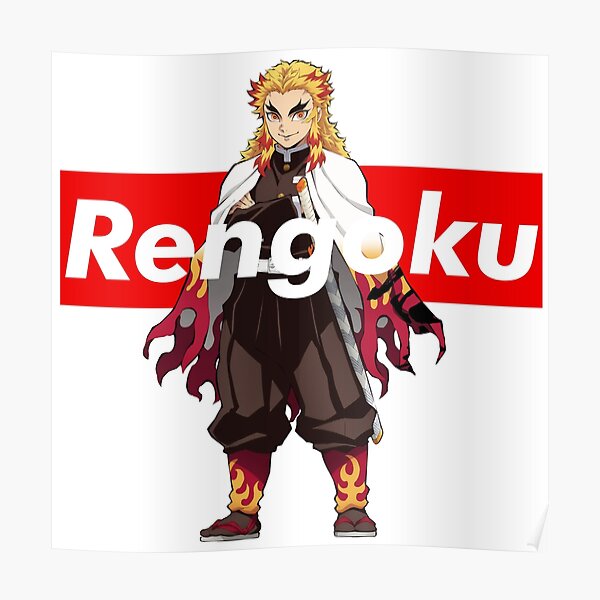 Rengoku Uzui Demon Slayer Hashira Poster By Aiolin Redbubble