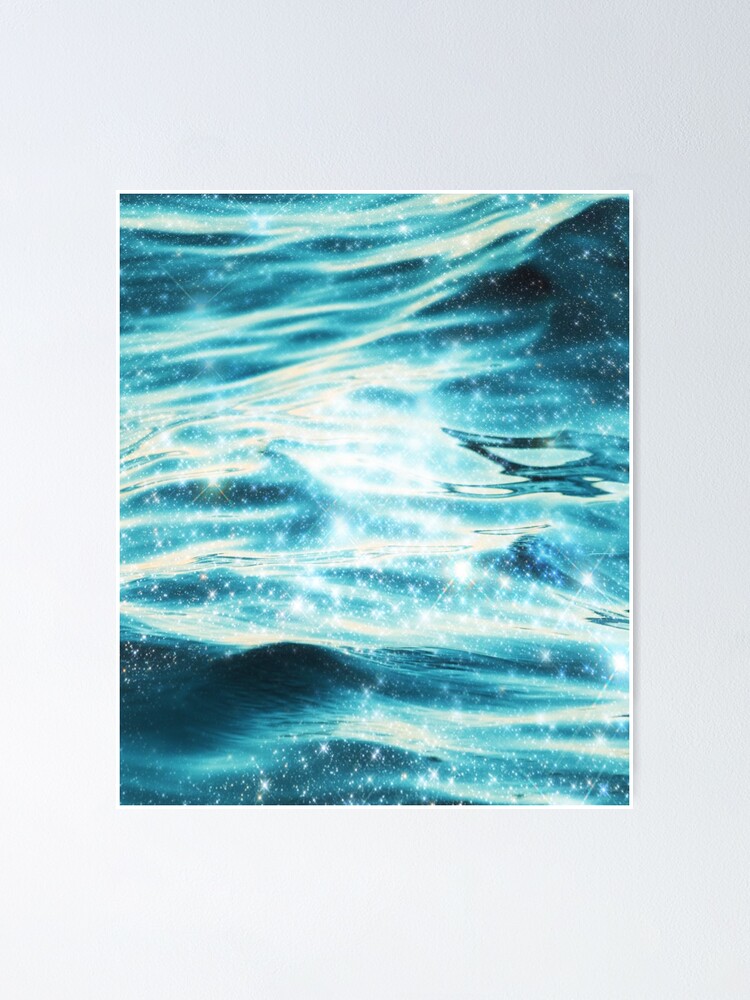 Sparkly Aesthetic Ocean Poster By Ind3finite Redbubble