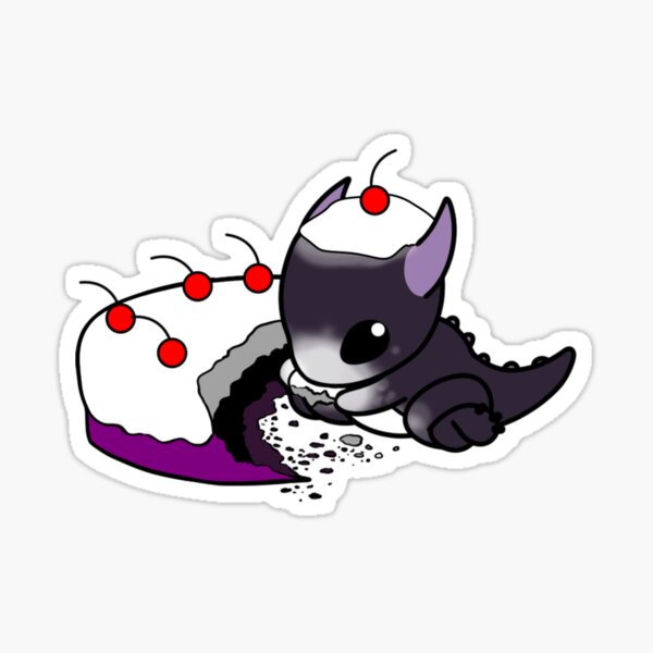 Item preview, asexual dragon eating asexual cake designed and sold by keiemcee.
