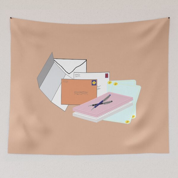 Item preview, Snail Mail Happy Mail (Stacked Version – Soft Beige Background) designed and sold by ArtByLM.