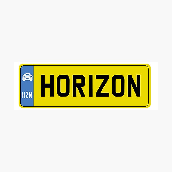 "Horizon License Plate" Photographic Print for Sale by SNCO Redbubble