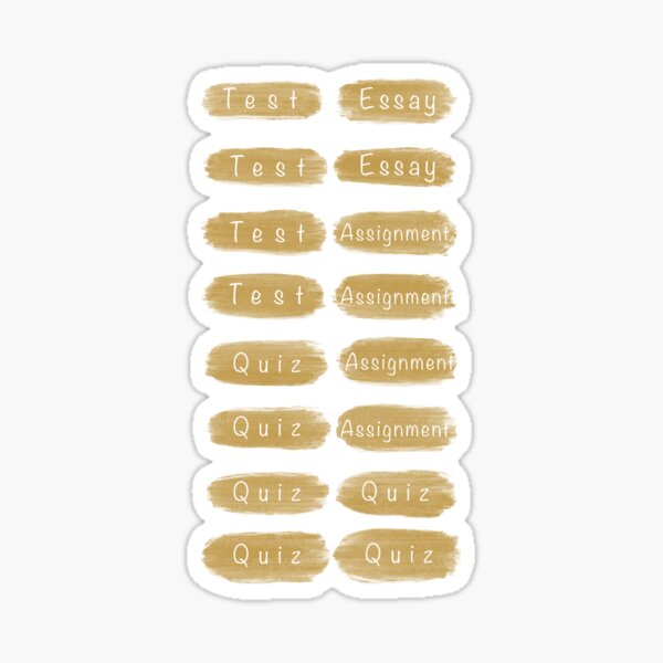 Test Quiz Essay Assignment Sticker
