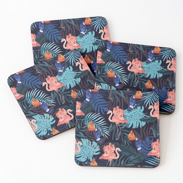 Item preview, Surreal Toucans & Flamingos designed and sold by Unalomedesigns.