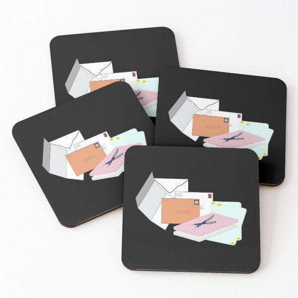 Item preview, Snail Mail Happy Mail (Stacked Version – Black Background) designed and sold by ArtByLM.