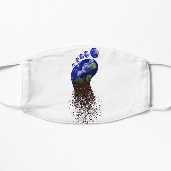 Reduzieren Sie den CO2-Fußabdruck, retten Sie Mutter Erde, ECO Flache Maske