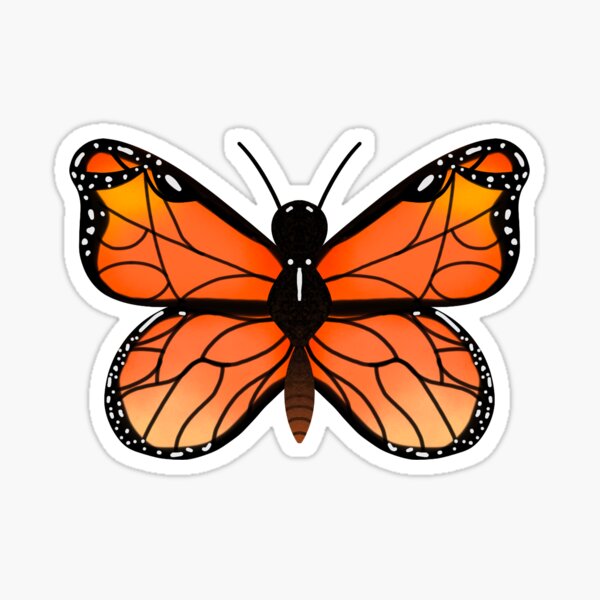 Monarch Butterfly Sticker For Sale By Kendallsqu Redbubble 