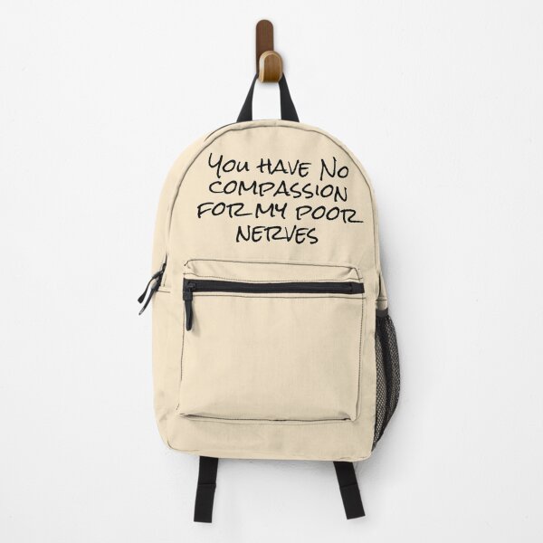 Item preview, Pride and Prejudice Mrs. Bennet funny quote - you have no compassion for my poor nerves designed and sold by introvertcafe.