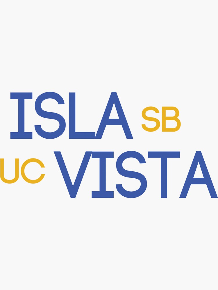 Ucsb Isla Vista Sticker Sticker For Sale By Teewoody Redbubble